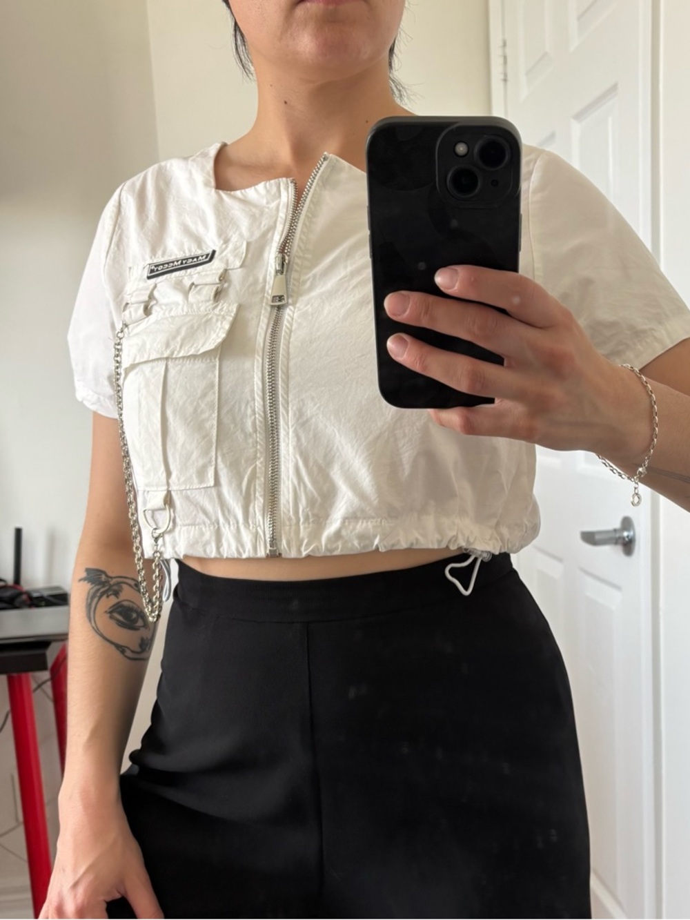 Macy Mccoy zip-up crop top - size S
